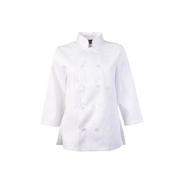 Allpoints Kng Lg Ladies Chef Coat White 3/4 Sleeve 1871L - main